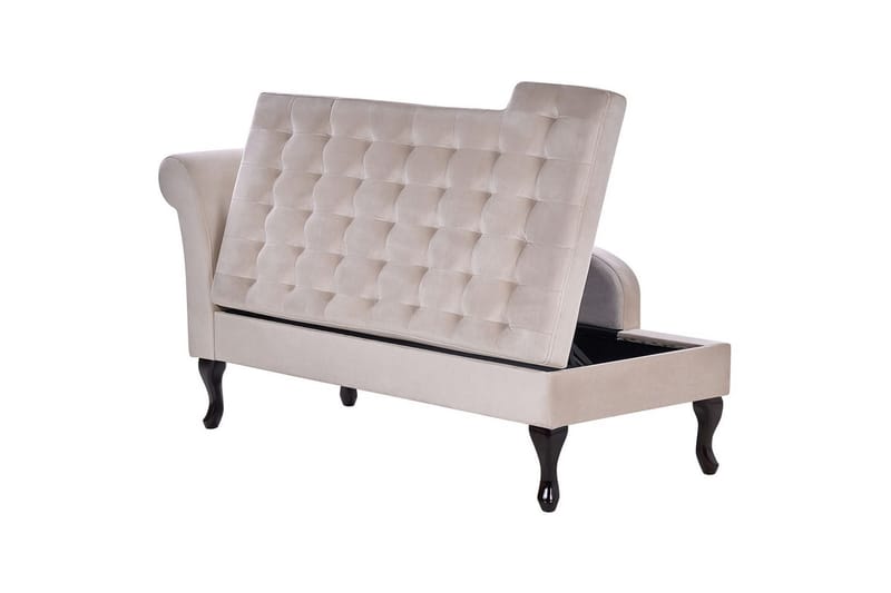 Schäslong Pessac Ljusbeige, svart, Vänstervänd - Ljusbeige, svart, Vänstervänd - Möbler - Soffa - Modulsoffor - Övriga moduler till modulsoffa