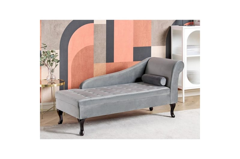 Schäslong Pessac Ljusgrå, svart, Högervänd - Ljusgrå, svart, Högervänd - Möbler - Soffa - Modulsoffor - Övriga moduler till modulsoffa
