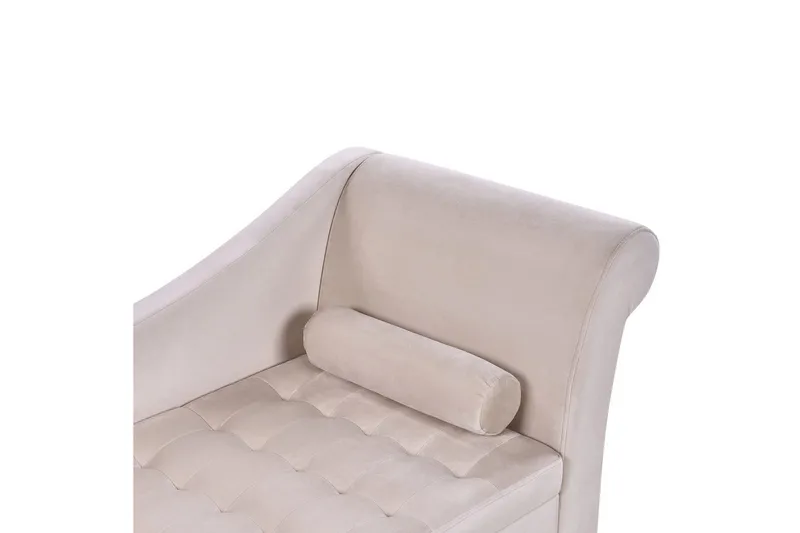 Schäslong Pessac Ljusbeige, svart, Högervänd - Ljusbeige, svart, Högervänd - Möbler - Soffa - Modulsoffor - Övriga moduler till modulsoffa