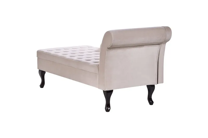 Schäslong Pessac Ljusbeige, svart, Högervänd - Ljusbeige, svart, Högervänd - Möbler - Soffa - Modulsoffor - Övriga moduler till modulsoffa