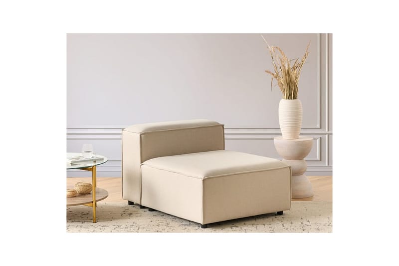 Sittsektion Ardal Beige, svart, Polyester - Beige, svart, Polyester - Möbler - Soffa - Modulsoffor - Övriga moduler till modulsoffa