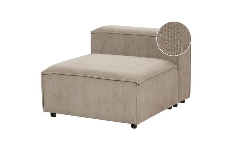 Sittsektion Ardal Taupe, svart, Manchestertyg - Taupe, svart, Manchestertyg - Möbler - Soffa - Modulsoffor - Övriga moduler till modulsoffa