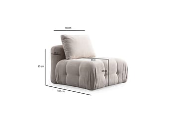 Yvara Mittmodul 90 cm - Beige - Möbler - Soffa - Modulsoffor - Mittmodul