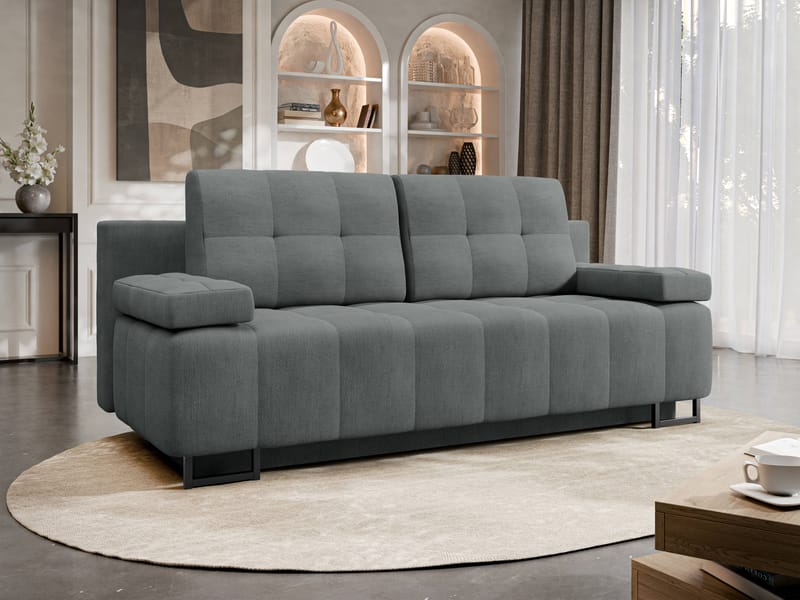 Morenia 3-sits Bäddsoffa med förvaring - grå - Möbler - Soffa - Bäddsoffa