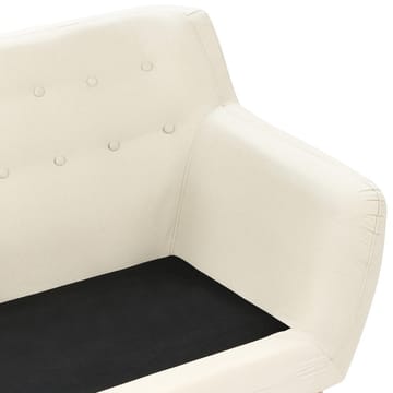 Motala 3-sits Tuftad Soffa i Tyg med Träben - Offwhite - Möbler - Soffa - Chesterfield soffa