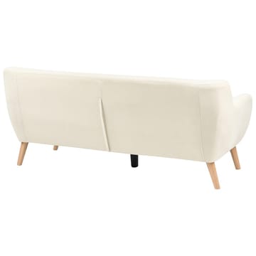 Motala 3-sits Tuftad Soffa i Tyg med Träben - Offwhite - Möbler - Soffa - Chesterfield soffa