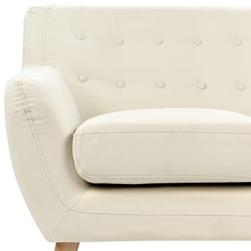 Motala 3-sits Tuftad Soffa i Tyg med Träben - Offwhite - Möbler - Soffa - Chesterfield soffa