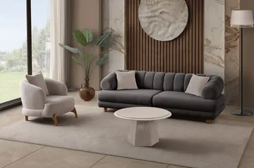 Munemori 3-sits Soffa 240x80x95 cm - Antracit - Möbler - Soffa - 3 sits soffa