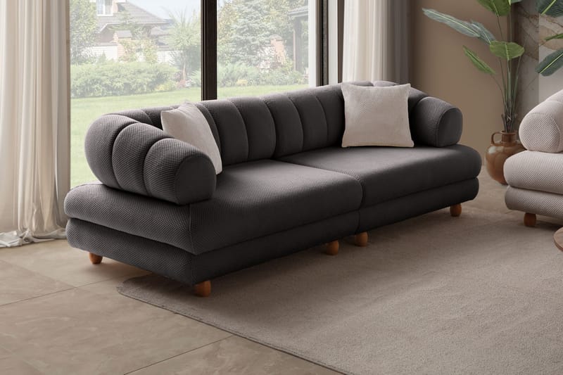 Munemori 3-sits Soffa 240x80x95 cm - Antracit - Möbler - Soffa - 3 sits soffa