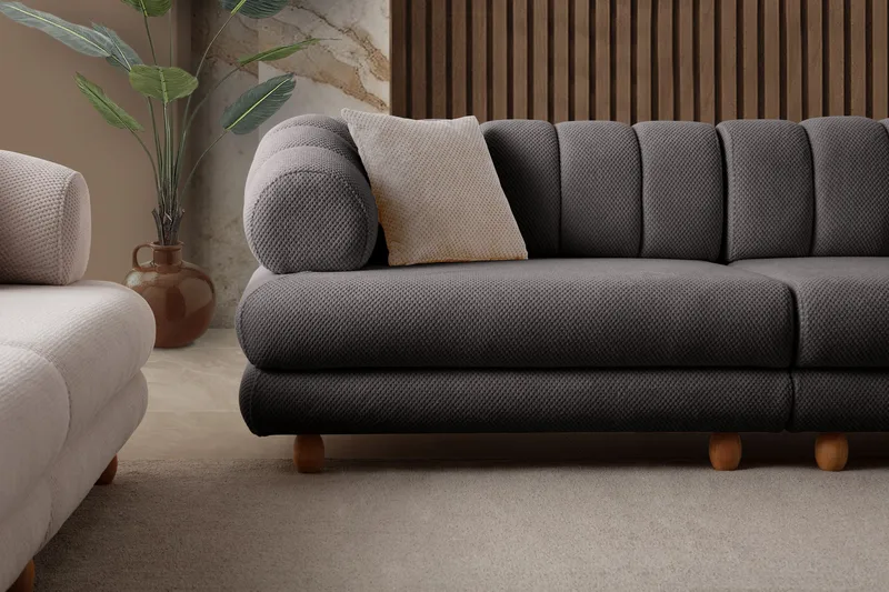 Munemori 3-sits Soffa 240x80x95 cm - Antracit - Möbler - Soffa - 3 sits soffa