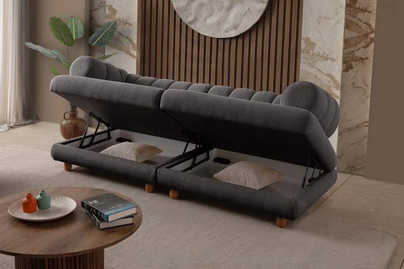Munemori 3-sits Soffa 240x80x95 cm - Antracit - Möbler - Soffa - 3 sits soffa
