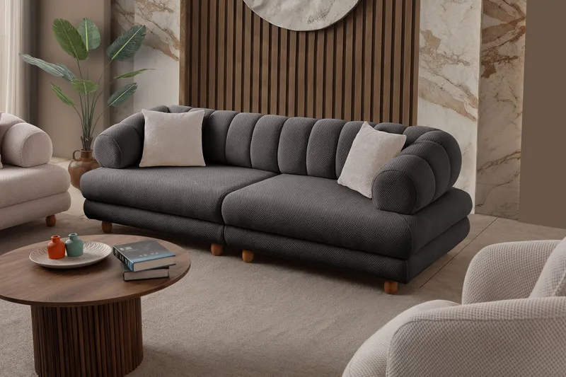 Munemori 3-sits Soffa 240x80x95 cm - Antracit - Möbler - Soffa - 3 sits soffa