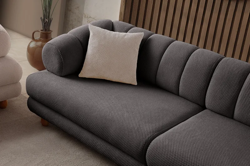 Munemori 3-sits Soffa 240x80x95 cm - Antracit - Möbler - Soffa - 3 sits soffa