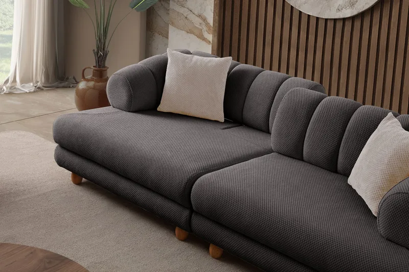 Munemori 3-sits Soffa 240x80x95 cm - Antracit - Möbler - Soffa - 3 sits soffa