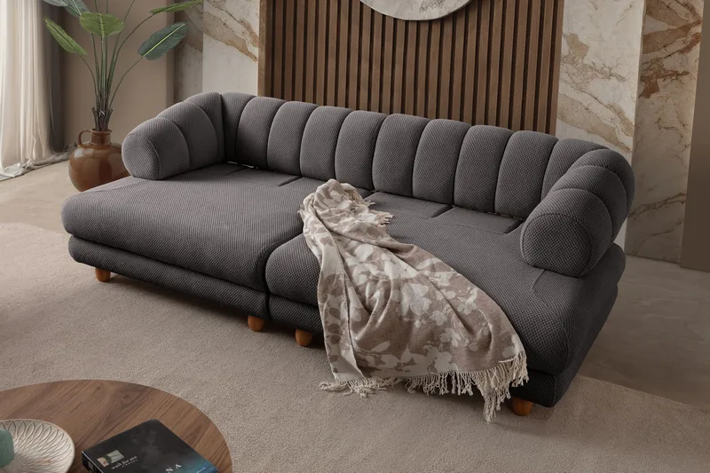 Munemori 3-sits Soffa 240x80x95 cm - Antracit - Möbler - Soffa - 3 sits soffa