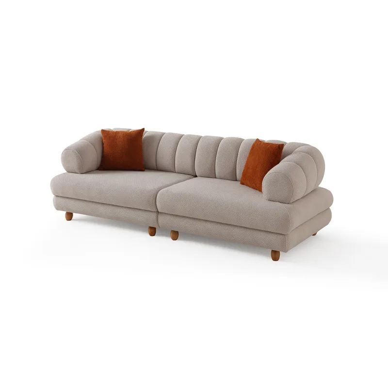 Munemori 3-sits Soffa 240x80x95 cm, Beige