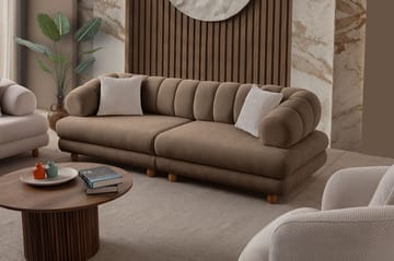Munemori 3-sits Soffa 240x80x95 cm - Latte - Möbler - Soffa - 3 sits soffa