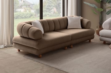 Munemori 3-sits Soffa 240x80x95 cm - Latte - Möbler - Soffa - 3 sits soffa