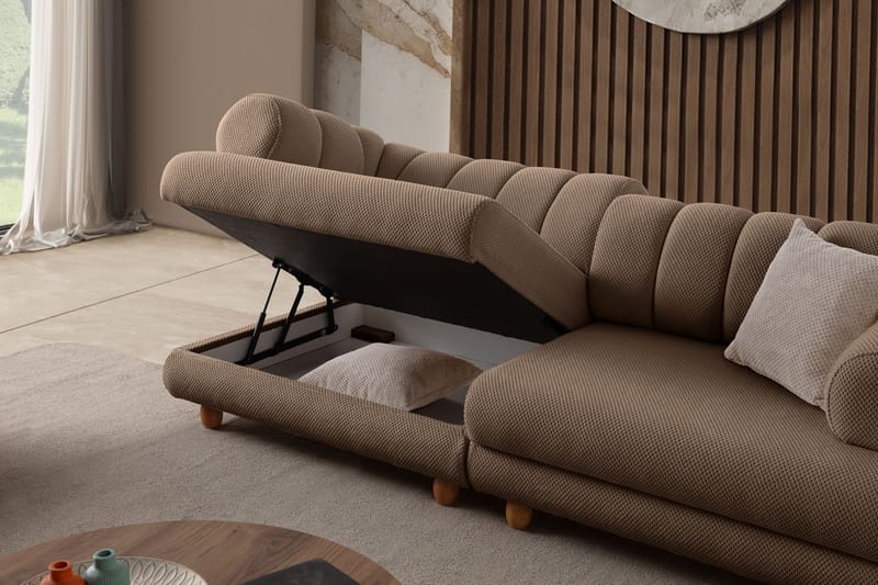 Munemori 3-sits Soffa 240x80x95 cm - Latte - Möbler - Soffa - 3 sits soffa