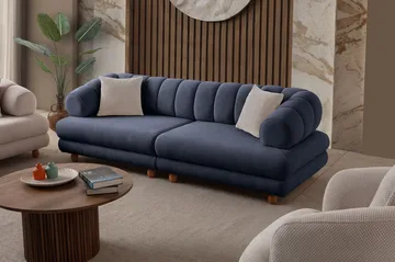 Munemori 3-sits Soffa 240x80x95 cm - Marinblå - Möbler - Soffa - 3 sits soffa