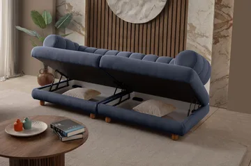 Munemori 3-sits Soffa 240x80x95 cm - Marinblå - Möbler - Soffa - 3 sits soffa