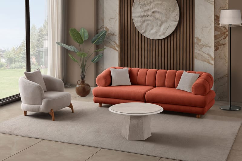 Munemori 3-sits Soffa 240x80x95 cm - Tile Red - Möbler - Soffa - 3 sits soffa
