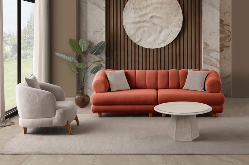 Munemori 3-sits Soffa 240x80x95 cm - Tile Red - Möbler - Soffa - 3 sits soffa