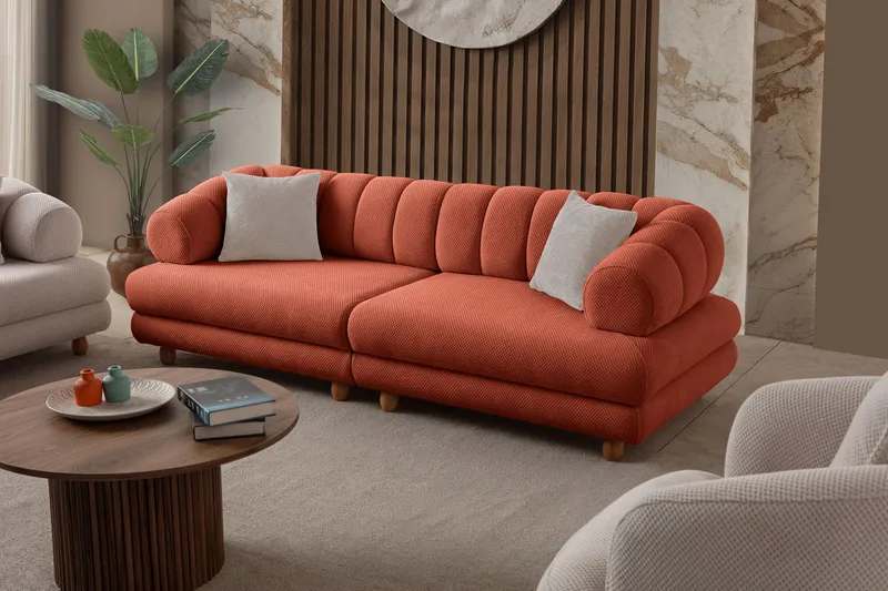 Munemori 3-sits Soffa 240x80x95 cm - Tile Red - Möbler - Soffa - 3 sits soffa
