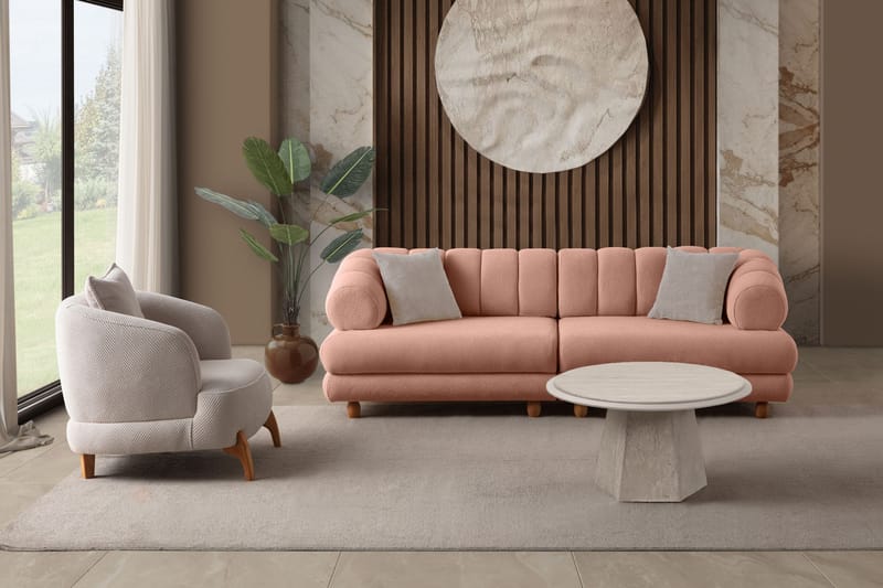 Munemori 3-sits Soffa 240x80x95 cm - Puder - Möbler - Soffa - 3 sits soffa