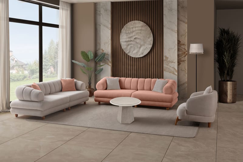 Munemori 3-sits Soffa 240x80x95 cm - Puder - Möbler - Soffa - 3 sits soffa