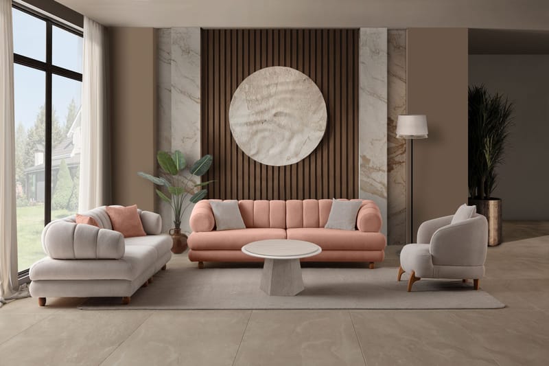 Munemori 3-sits Soffa 240x80x95 cm - Puder - Möbler - Soffa - 3 sits soffa