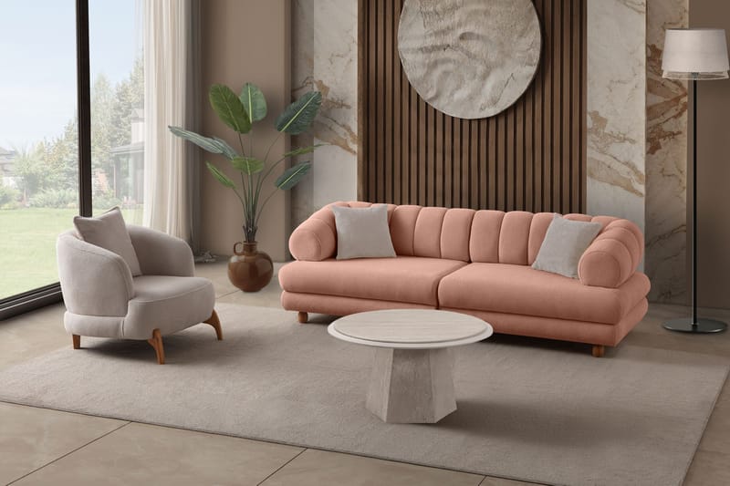 Munemori 3-sits Soffa 240x80x95 cm - Puder - Möbler - Soffa - 3 sits soffa