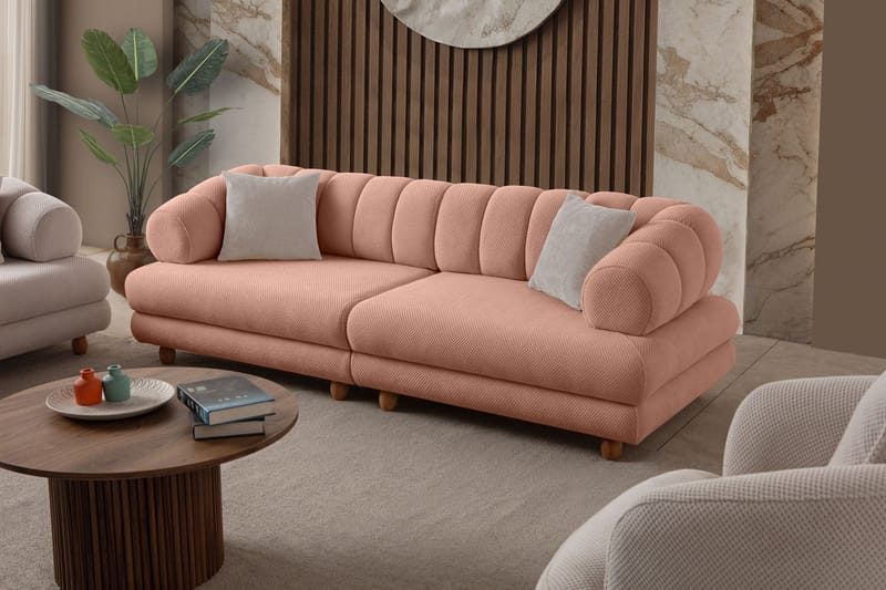 Munemori 3-sits Soffa 240x80x95 cm - Puder - Möbler - Soffa - 3 sits soffa
