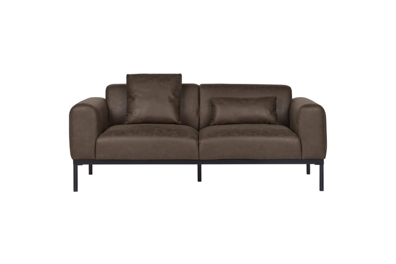 Naklund Soffa 2-sits - Brun/Svart - Möbler - Soffa - Skinnsoffor