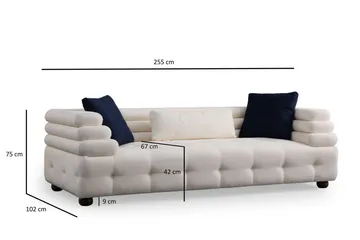 Namarta 3-sits Soffa - Vit - Möbler - Soffa - 3 sits soffa