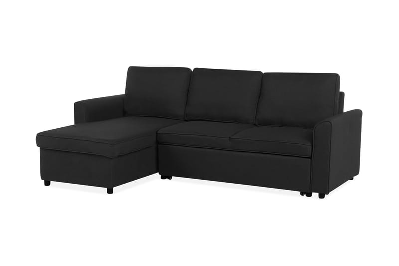 Nesna Hörnsoffa 228 cm - Svart - 3 sits soffa med divan - Divansoffor & schäslongsoffa