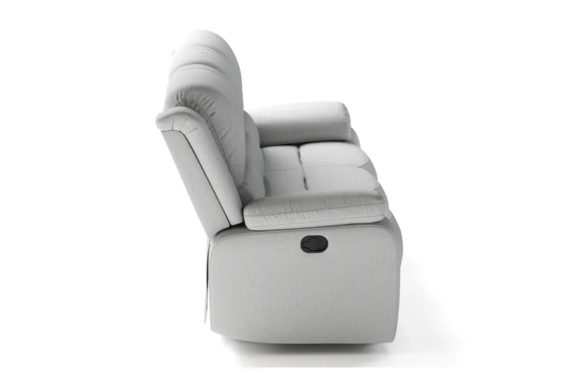 Norbo Reclinersoffa - Fällbar soffa 3-sits - Biosoffa i Tyg - Ljusgrå - Möbler - Soffa - 3 sits soffa