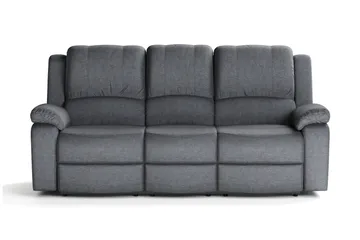 Norbo Reclinersoffa - Fällbar soffa 3-sits - Biosoffa i Tyg - Mörkgrå - Möbler - Soffa - 3 sits soffa