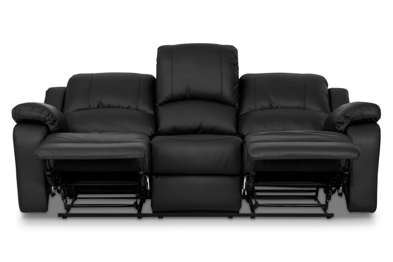 Norbo Soffgrupp 3-sits+2-sits Konstläder - Svart - Möbler - Soffa - Soffgrupp