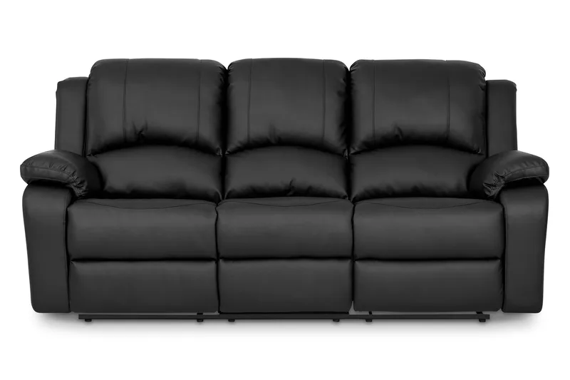 Norbo Soffgrupp 3-sits+2-sits Konstläder - Svart - Möbler - Soffa - Soffgrupp
