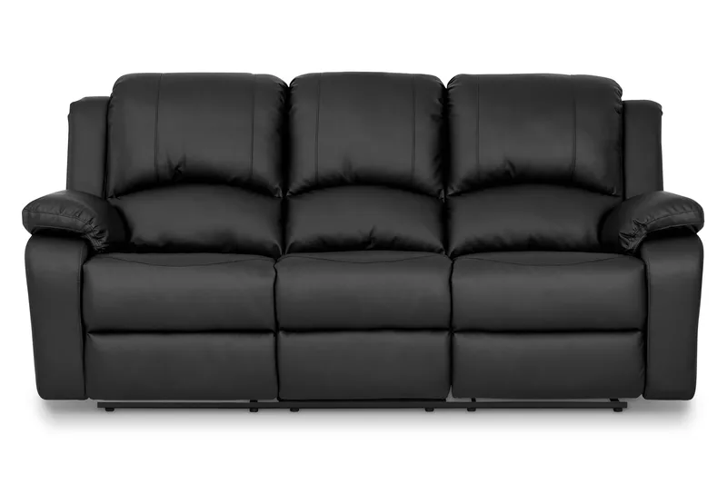 Norbo Soffgrupp 3-sits+Fåtölj Konstläder - Svart - Möbler - Soffa - Soffgrupp