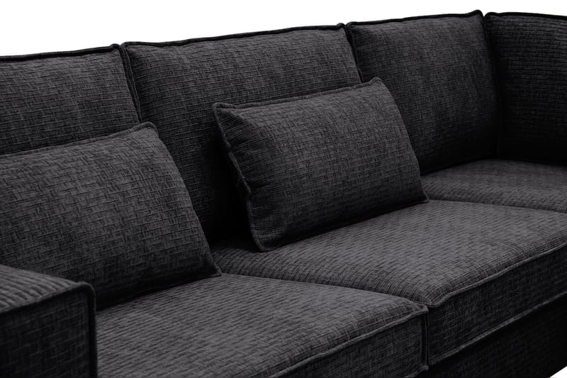 Nova 4-sits Högervänd L-formad Schäslongsoffa i Manchester - Grå - Möbler - Soffa - Divansoffor & schäslongsoffa