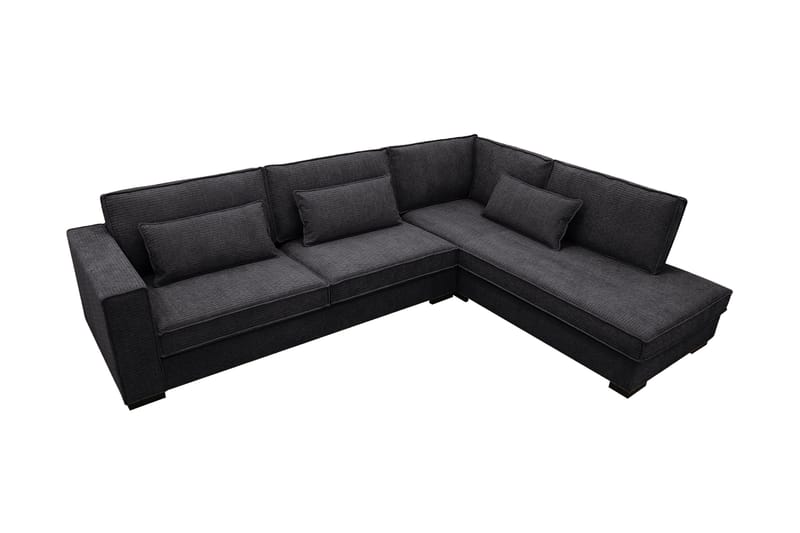Nova 4-sits Högervänd L-formad Schäslongsoffa i Manchester - Grå - Möbler - Soffa - Divansoffor & schäslongsoffa