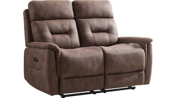 Novira 2-sits reclinersoffa Elektrisk - Brun - Möbler - Soffa - Skinnsoffor