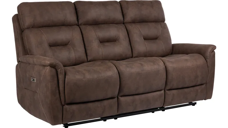 Novira 3-sits reclinersoffa Elektrisk - Brun - Möbler - Soffa - 3 sits soffa