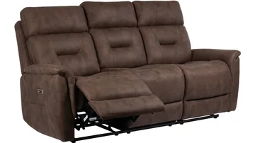 Novira 3-sits reclinersoffa Elektrisk - Brun - Möbler - Soffa - 3 sits soffa