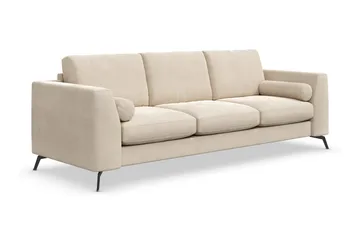 Ocean Lyx 3-sits Sammetssoffa - Beige - Möbler - Soffa - Sammetssoffa