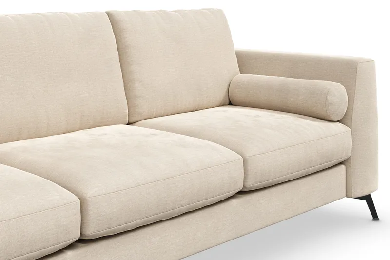 Ocean Lyx 3-sits Sammetssoffa - Beige - Möbler - Soffa - Sammetssoffa
