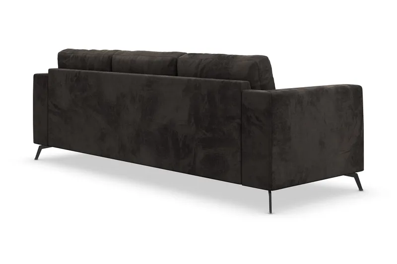 Ocean Lyx 3-sits Sammetssoffa - Mörkgrå - Möbler - Soffa - Sammetssoffa