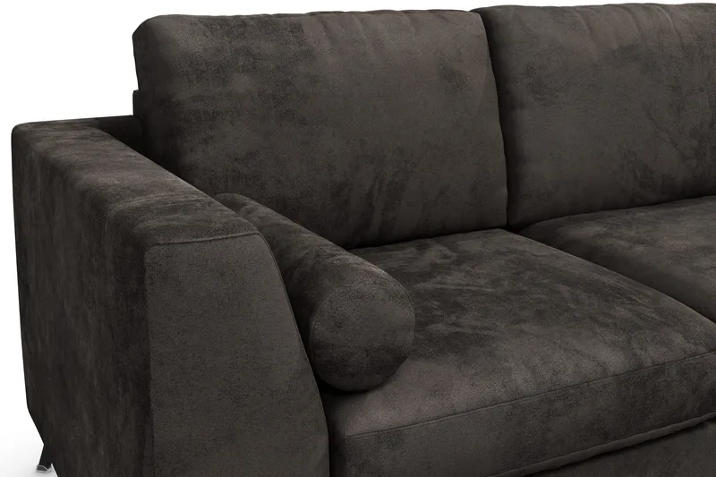 Ocean Lyx 3-sits Sammetssoffa - Mörkgrå - Möbler - Soffa - Sammetssoffa
